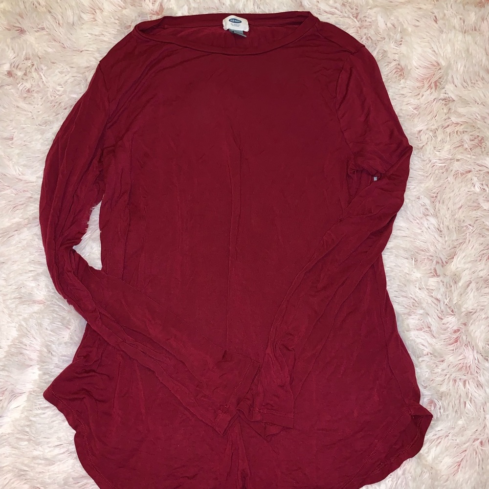 Old Navy Long Sleeve Shirt - Burgandy